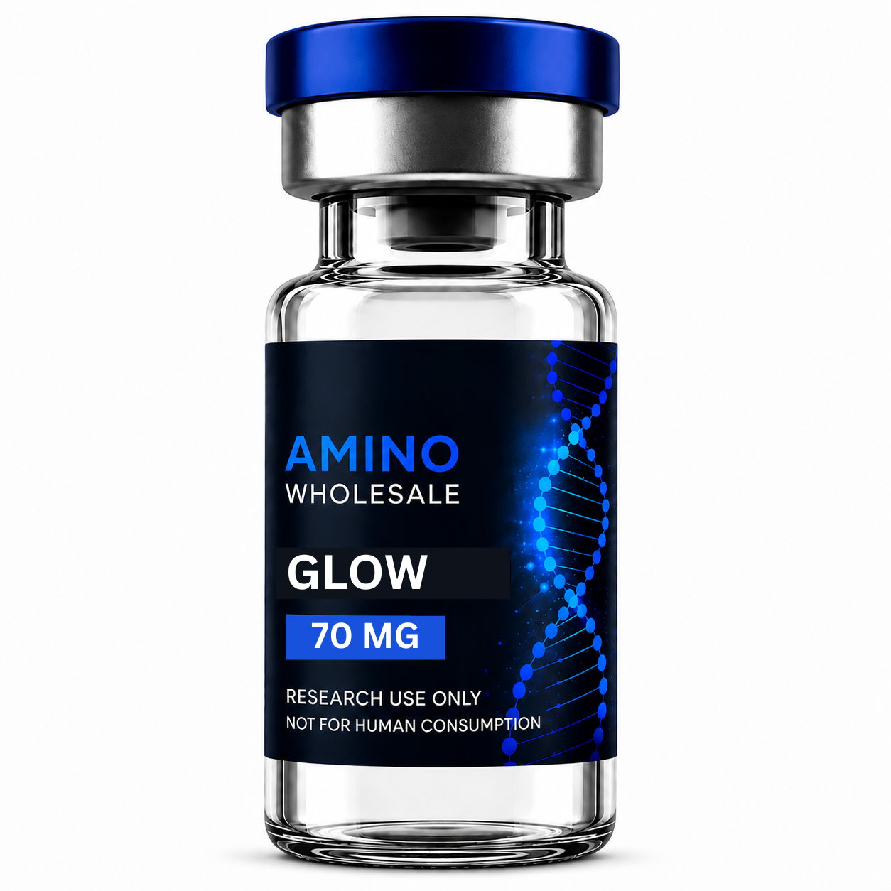 GLOW 70mg research vial